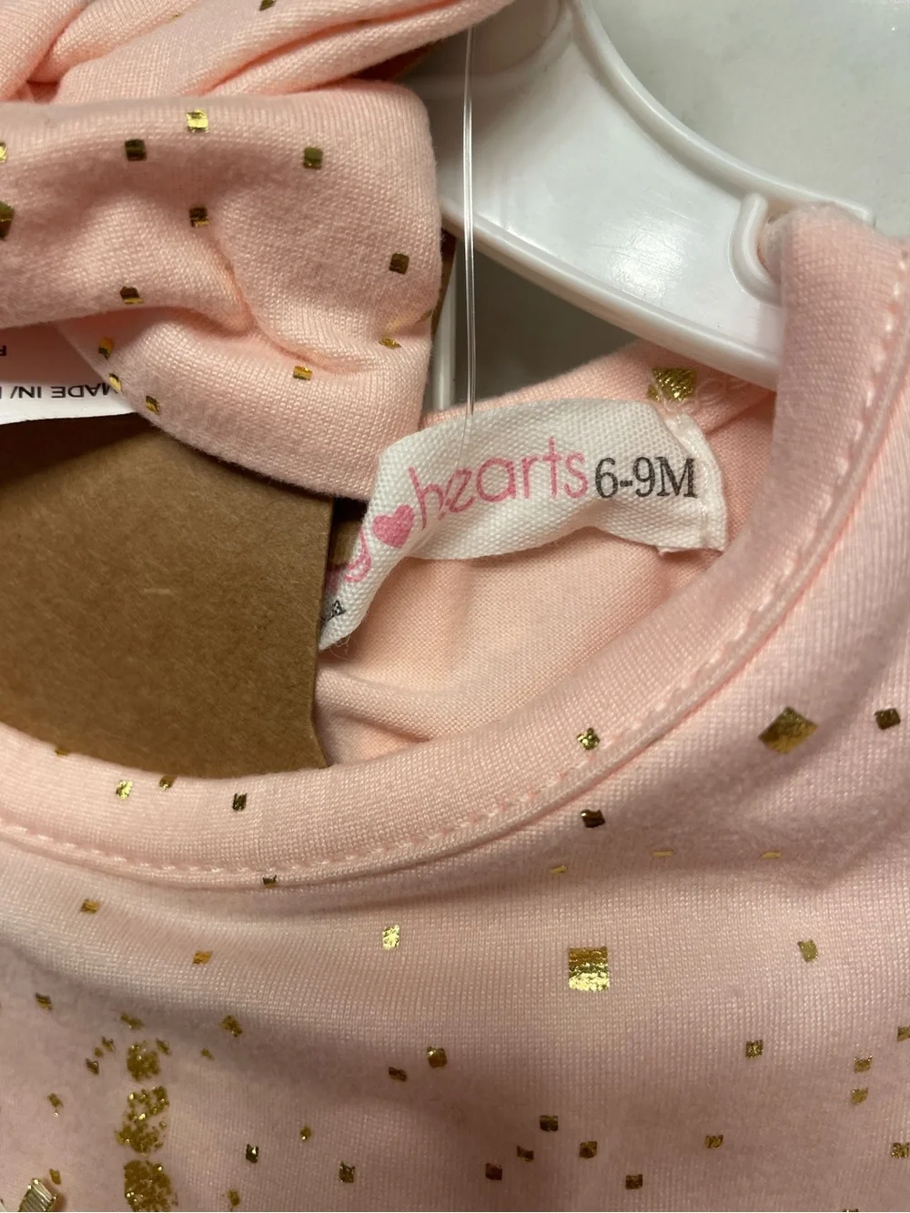 Young Hearts Infant Girls Pink Fall Dress with Tulle Skirt 6-9 months NWT